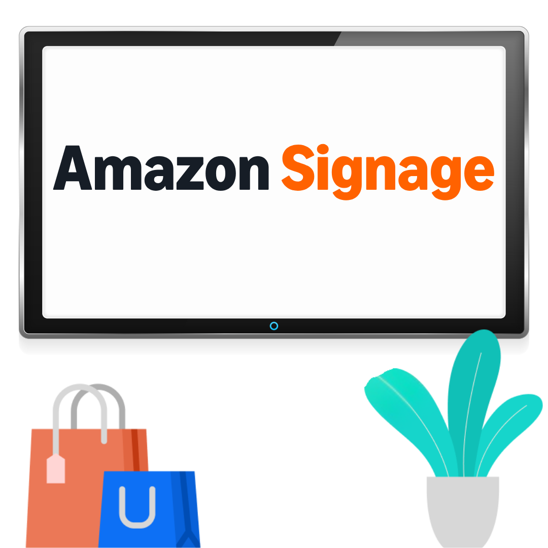 Image of a Digital Screen with the Amazon Signage logo displayed