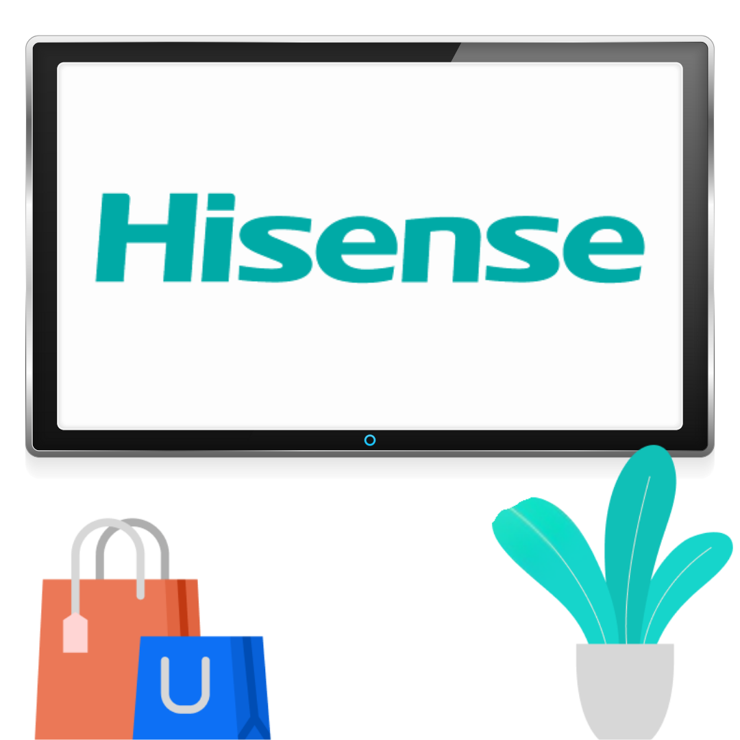 Hisense logo on screen