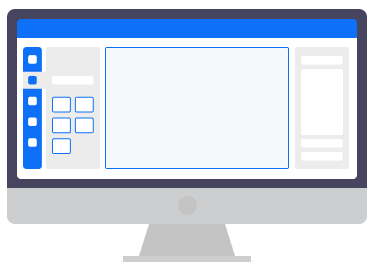 Icon showing content creation within a digital signage CMS