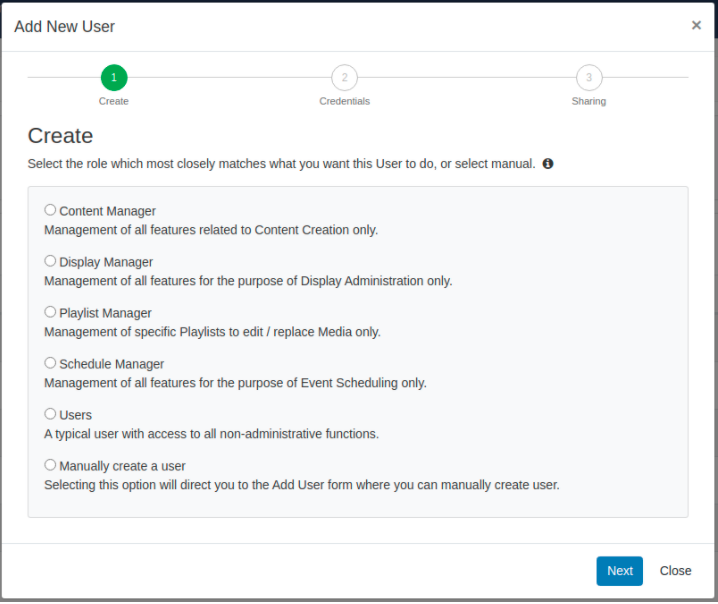 New User Display Groups