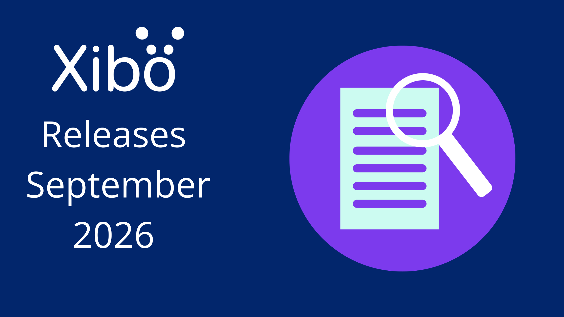 September 2026 Releases