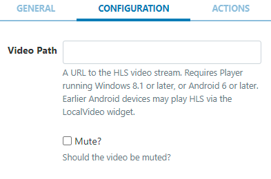 Add HLS Video Stream